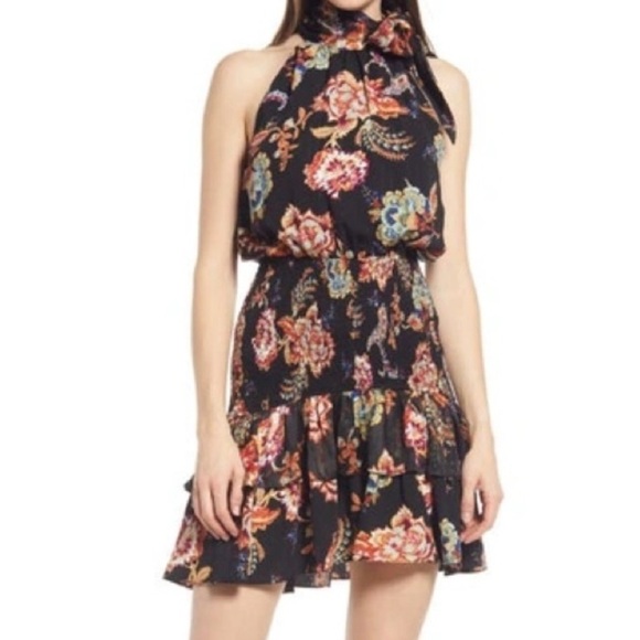 ELLIATT FLORAL VIRAGO DRESS - Picture 1 of 11